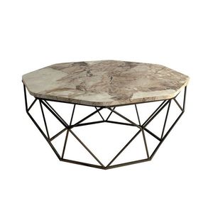 Konferenční stolek Diamond White Marble obraz