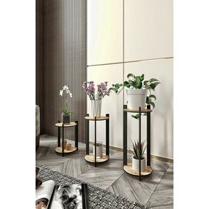 Stojan na květiny Flower Desk Round - Oak obraz