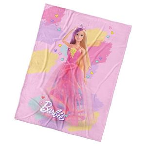 Carbotex Dětská deka Barbie Duhový Svět, 130 x 170 cm obraz