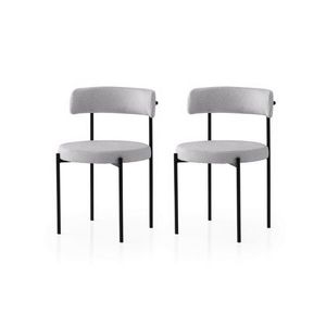Sada jídelních židlí Gini Light Grey and Black, 2 ks obraz