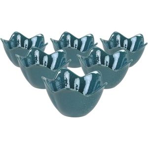 Sada 6 keramických misek Lotus 11, 8 cm, tyrkysová obraz