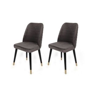 Sada jídelních židlí Hugo Anthracite and Black, 2 ks obraz
