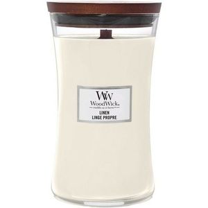WoodWick Vonná svíčka váza velká Linen, 609 g obraz