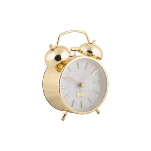 Karlsson 6009GD designový budík zlatá, pr. 12 cm obraz