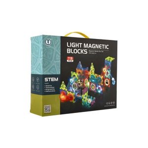 Kuličková dráha magnetická, 75 ks, 8 kuliček + doplňky, se světlem obraz