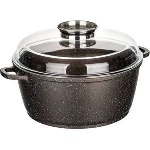 Banquet Nepřilnavý kastrol s aroma poklicí Premium Dark Brown 6, 5 l obraz