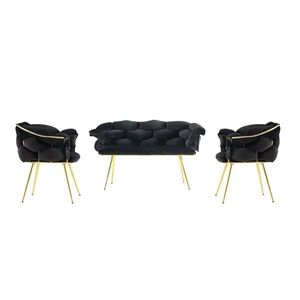 Sedací souprava Balon Black and Gold, 3 ks obraz