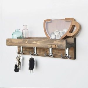 Kuchyňská police Rustic Walnut obraz