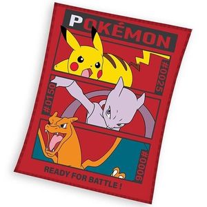 Carbotex Dětská deka Pokémon Pikachu MewToo a Charizard, 110 x 140 cm obraz