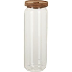 Skleněná dóza s akáciovým víčkem 1300 ml, 1, 7 l obraz