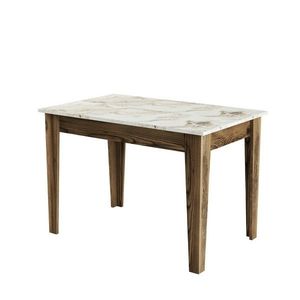 Jídelní stůl Kiev White and Walnut obraz