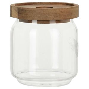 Skleněná dóza s akáciovým víčkem 400 ml, 0, 4 l obraz