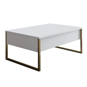 Konferenční stolek Luxe White and Gold obraz