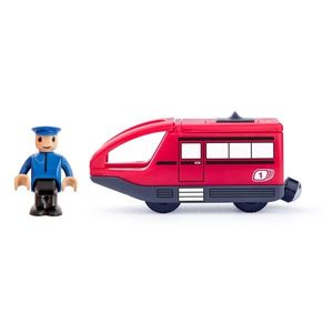 Woody Moderní elektrická mašinka k vláčkodráze, červená obraz