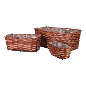 Sada proutěných truhlíků Garden, 3 ks, 3 velikosti obraz