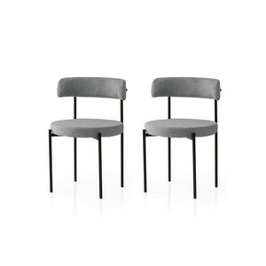 Sada jídelních židlí Gini Dark Grey and Black, 2 ks obraz