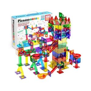 PicassoTiles magnetická stavebnice 100 ks Marble Run obraz
