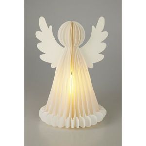 Svítící vánoční dekorace Anděl, 28 cm, 6 LED, na baterie, časovač obraz