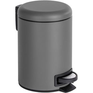 Wenko Pedálový odpadkový koš Leman 3 l, šedá, 3 l obraz