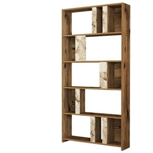 Knihovna Lime White Marbel and Walnut obraz