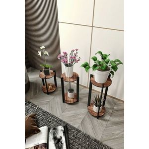 Stojan na květiny Flower Desk Round - Walnut obraz