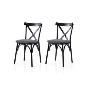 Sada jídelních židlí Ekol Anthracite and Black, 2 ks obraz