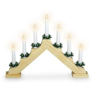 Vánoční svícen Candle Bridge hnědá, 7 LED obraz