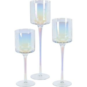 Sada dekorativních skleněných svícnů Home and Styling, 3 ks obraz