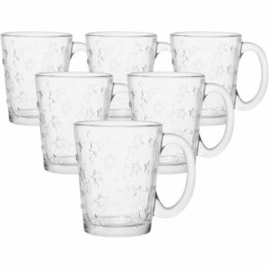 Altom Sada 6 skleněných hrnků Star 300 ml obraz