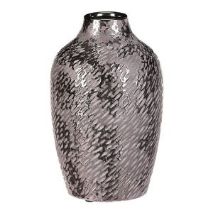Keramická váza - tvar antické nádoby v. 22 cm, stříbrná obraz