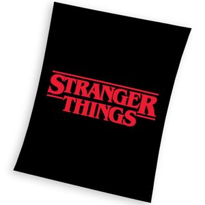 Carbotex Dětská deka Stranger Things Black, 130 x 170 cm obraz