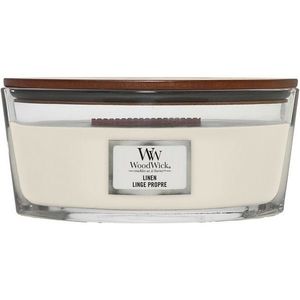 WoodWick Vonná svíčka loď Linen, 453 g obraz