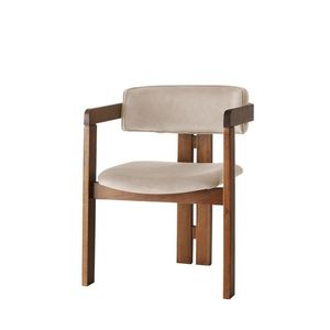 Jídelní židle CO Beige and Walnut obraz