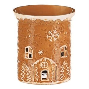 Keramická aroma lampa perníkový domek, hnědá obraz