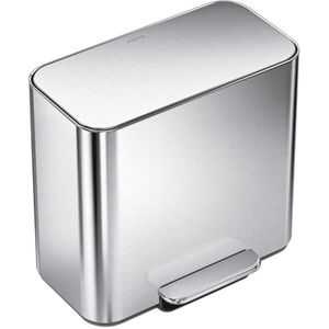 Simplehuman Mini pedálový odpadkový koš na tříděný odpad 15 l, nerez mat obraz