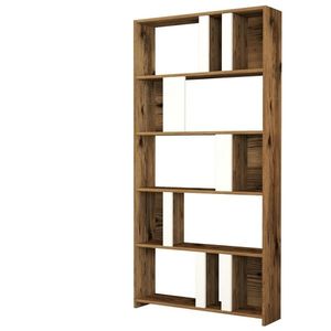 Knihovna Lima White and Walnut obraz