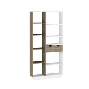 Knihovna Luma White and Walnut obraz