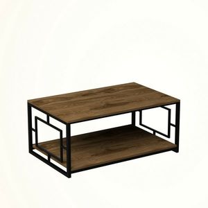 Konferenční stolek Kelvin Black and Walnut obraz