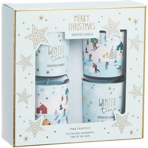Sada vonných svíček Winter Fun, vůně Winter Breeze, 40 g, 4 ks obraz