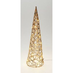 Vánoční svítící kužel Champagne, 40 x 12 cm, 20 micro LED, na baterie, 40 cm obraz