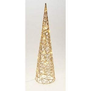Vánoční svítící kužel Champagne, 60 x 16 cm, 30 micro LED, na baterie, 60 cm obraz