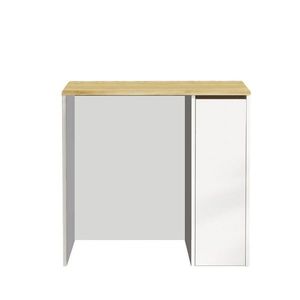 Skříňka na pračku Saly White and Walnut obraz