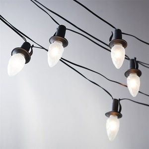 Světelný řetěz Šiška, 20 LED žárovek Filament, černý kabel, prodloužení obraz