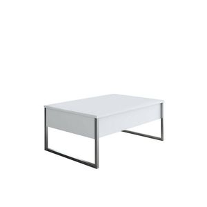 Konferenční stolek Luxe White and Silver obraz