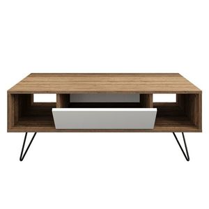 Konferenční stolek Mistico White and Walnut obraz
