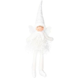 Vánoční dekorace Andílek sedící, 40 cm, stříbrná obraz