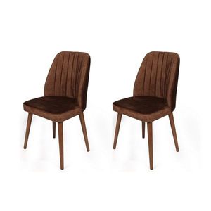 Sada jídelních židlí Alfa Brown and Walnut, 2 ks obraz