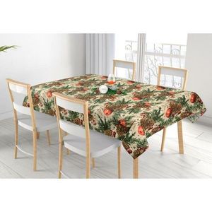 Bellatex Ubrus Šišky a jablka vánoční, 70 x 70 cm, 70 x 70 cm obraz