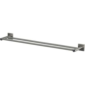 Spirella Dvojitý nástěnný držák na ručníky Nyo 60 cm, kartáčovaný nerez obraz