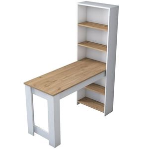 Kosmetický stůl Milano White and Walnut obraz
